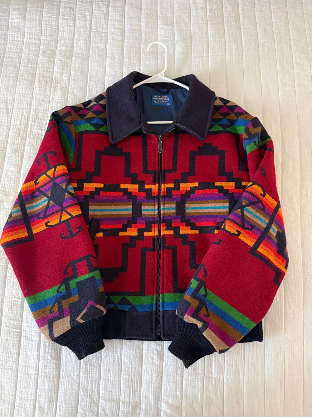 Vintage Pendleton "High Grade Western Wear" wool bomber jacket